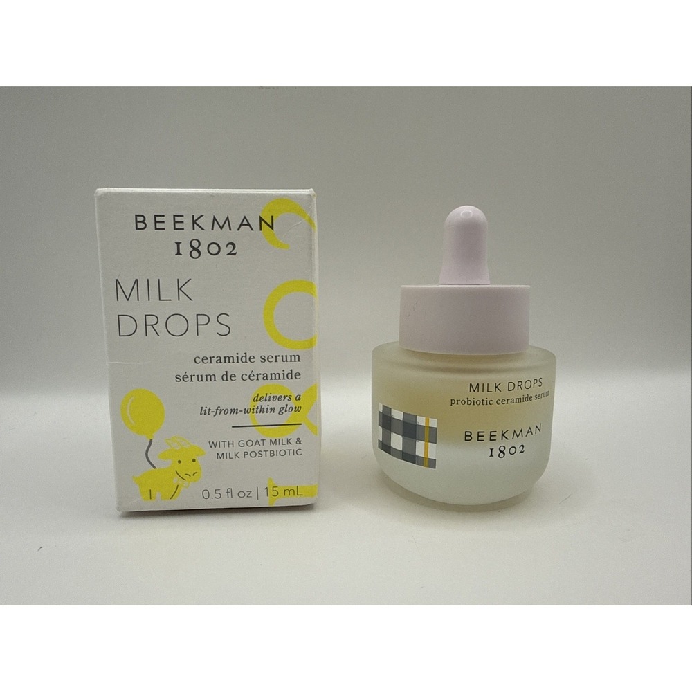 BEEKMAN 1802 Milk Drops Ceramide Serum- Travel Size 0.5 fl oz/15ml-NIB